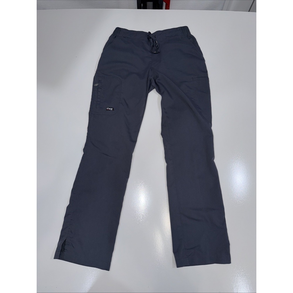 Grey's Anatomy Womens  Scrub Cargo Drawstring Elastic Waist Pants Size S -Gray.‎